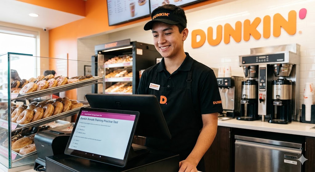 Dunkin Donuts Training Practice Test Banner