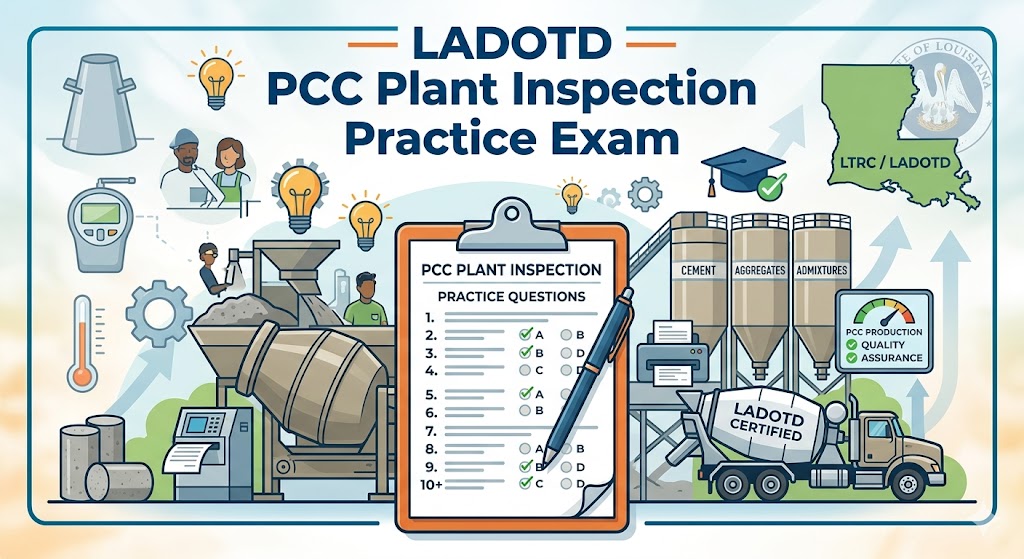 LADOTD PCC Plant Inspection Practice Exam Banner