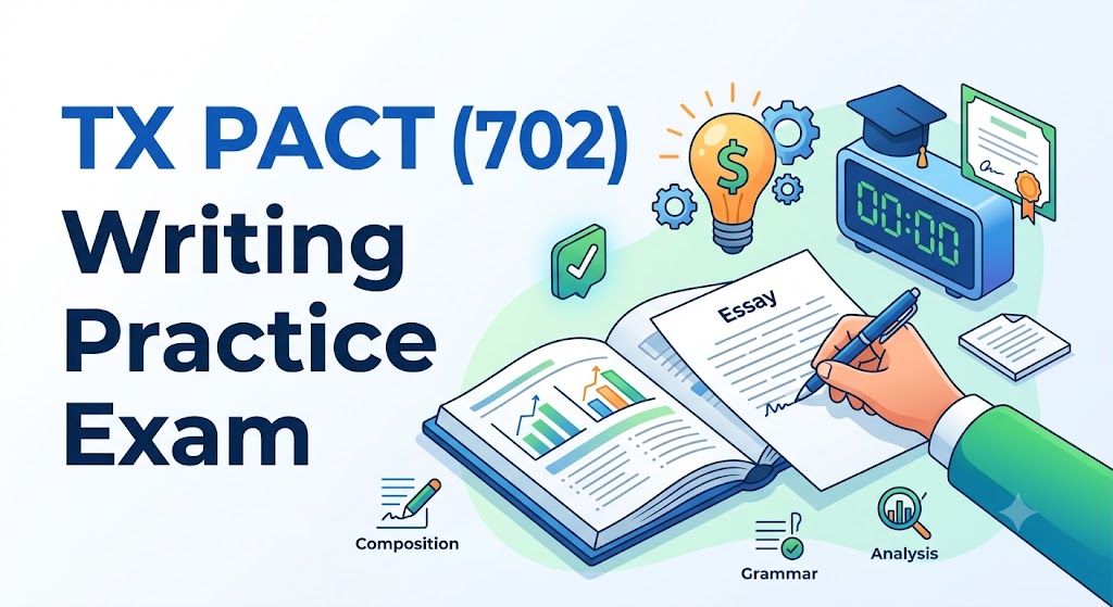 TX PACT Essential Academic Skills (702) – Subtest II: Writing Practice Test Banner