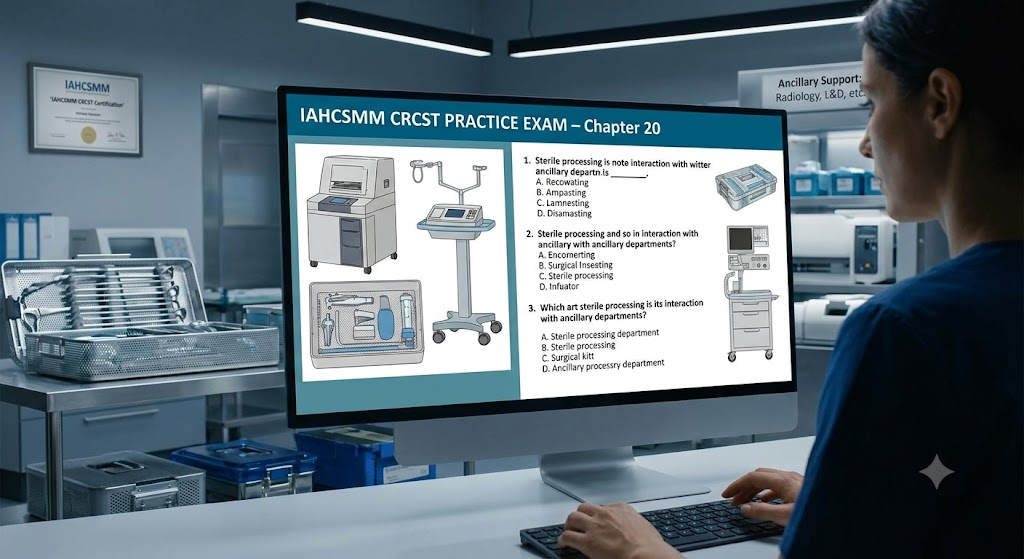 IAHCSMM CRCST Practice Test – Chapter 20 The Role of Sterile Processing in Ancillary Department Support Banner