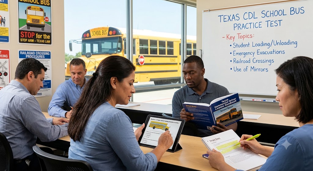 Texas CDL School Bus Practice Test Banner