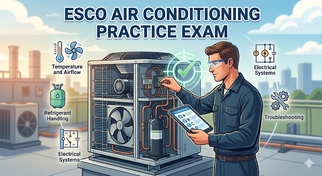ESCO Air Conditioning Practice Exam Banner