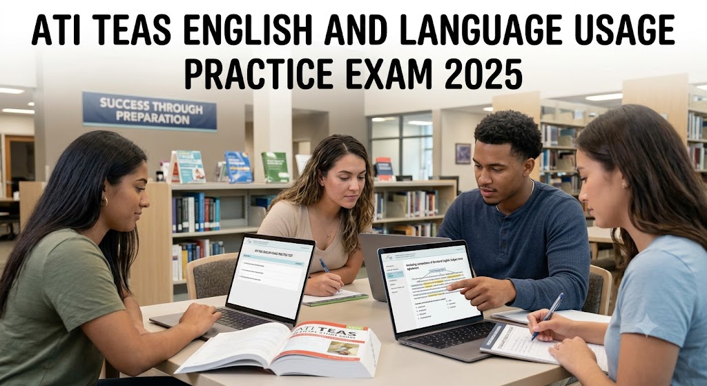 ATI TEAS English and Language Usage Practice Test 2025 Banner