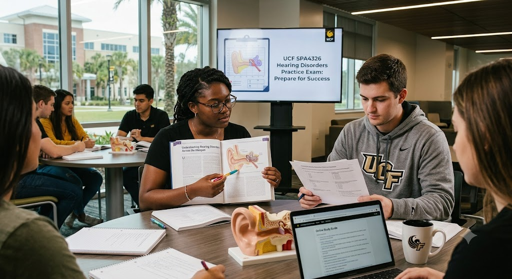 University of Central Florida (UCF) SPA4326 Hearing Disorders Across the Lifespan Practice Exam Banner