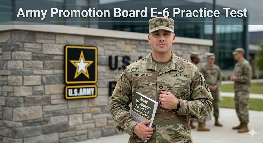 Army Promotion Board E-6 Practice Test Banner