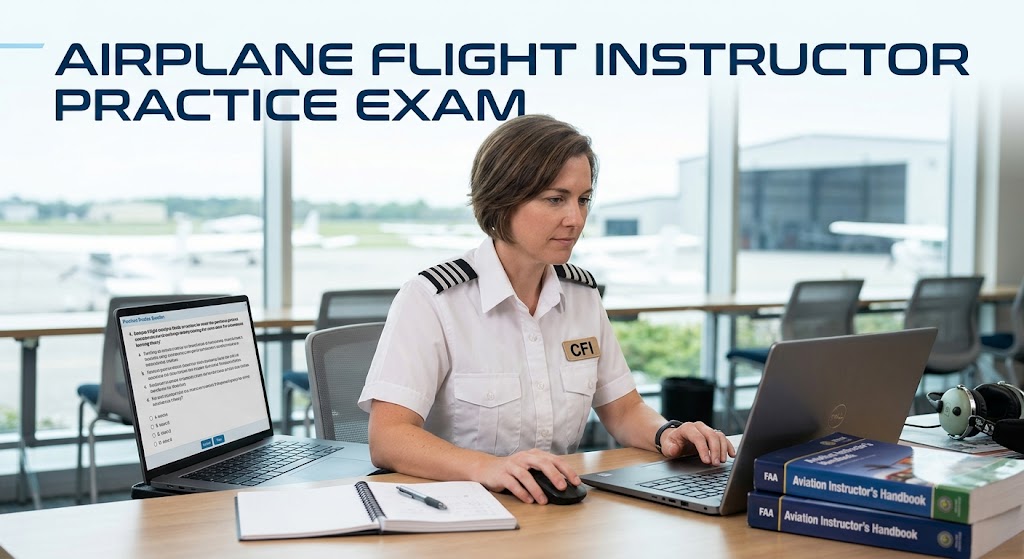 Airplane Flight Instructor Practice Test Banner