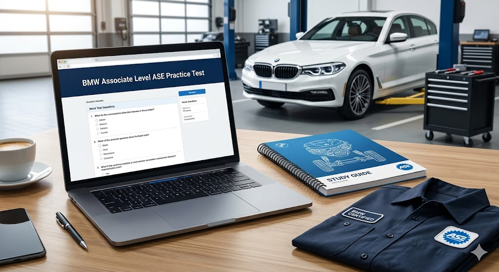BMW Associate Level ASE Practice Test Banner