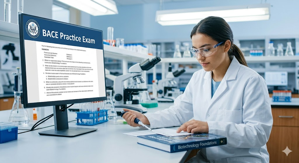 Biotechnology Aptitude & Competency Exam (BACE) Practice Banner