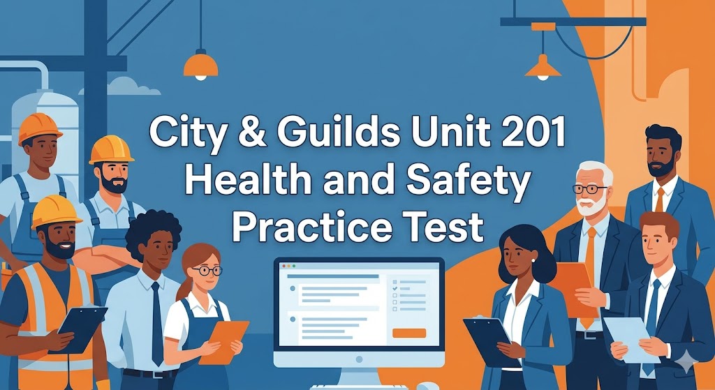 City & Guilds – Unit 201 Health and Safety Practice Test Banner