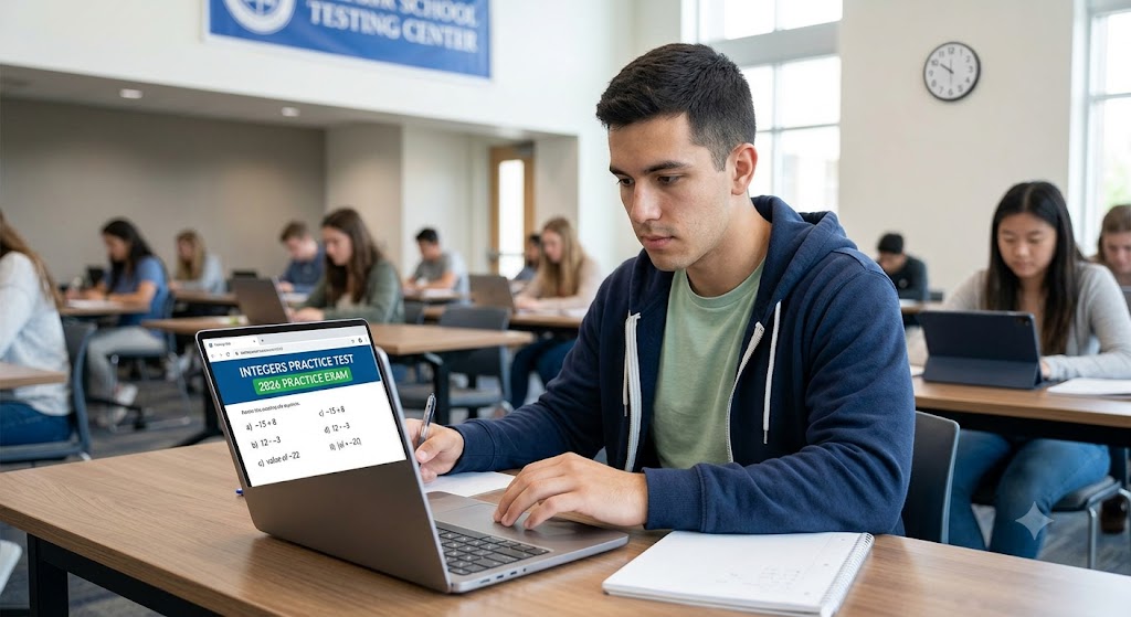 Integers Practice Test 2026 Sample Question Answers SET 1 Banner
