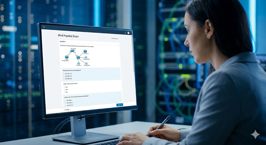 Internet Protocol Version 4 (IPv4) Practice Test Banner