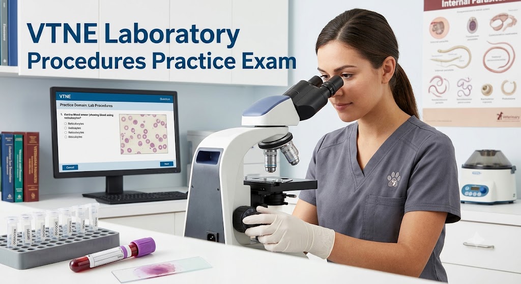 VTNE Laboratory Procedures Practice Test Questions Answers Banner
