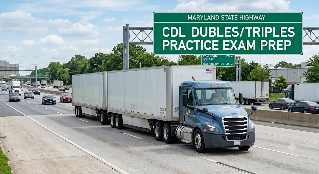 Maryland CDL Double/Triple Trailers Practice Test Banner