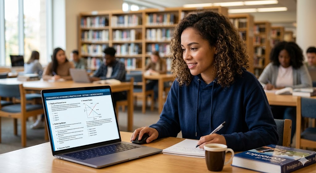 Fundamentals Domain – Economics Practice Test Banner