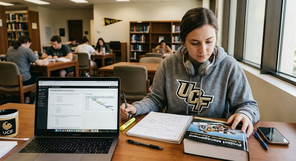 University of Central Florida (UCF) MAN4583 Project Management Midterm Practice Exam Banner