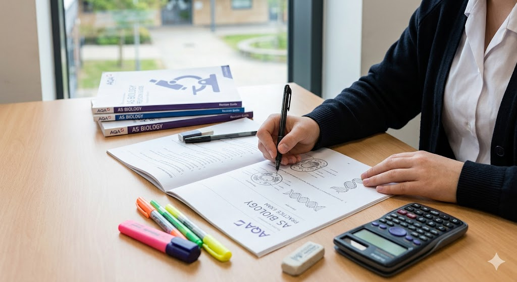 Assessment and Qualifications Alliance (AQA) AS Biology Practice Exam Banner