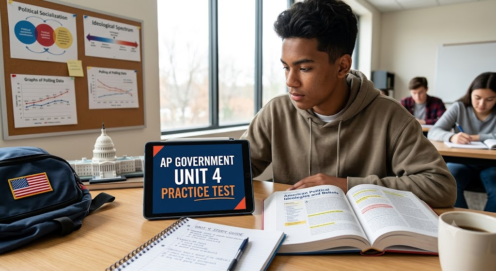 Unit 4 American Political Ideologies and Beliefs Practice Test Banner