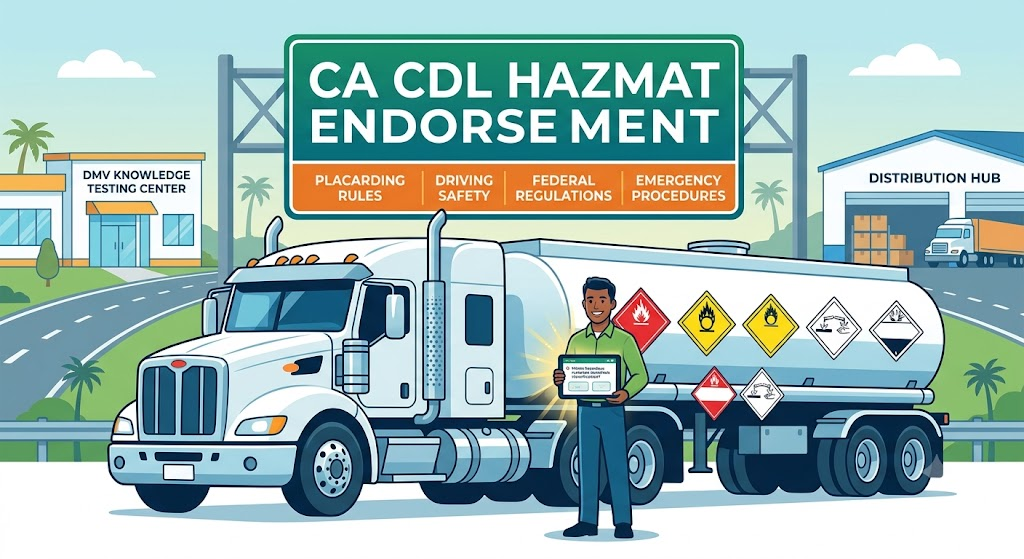 California CDL Hazmat Endurance Test Banner
