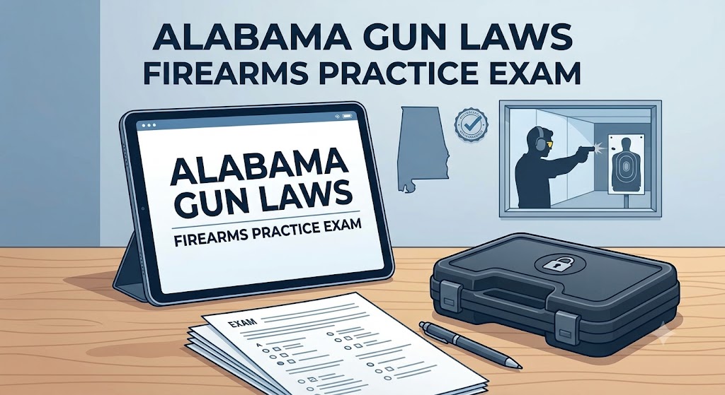 Alabama Gun Laws & Firearms Safety Practice Exam Banner