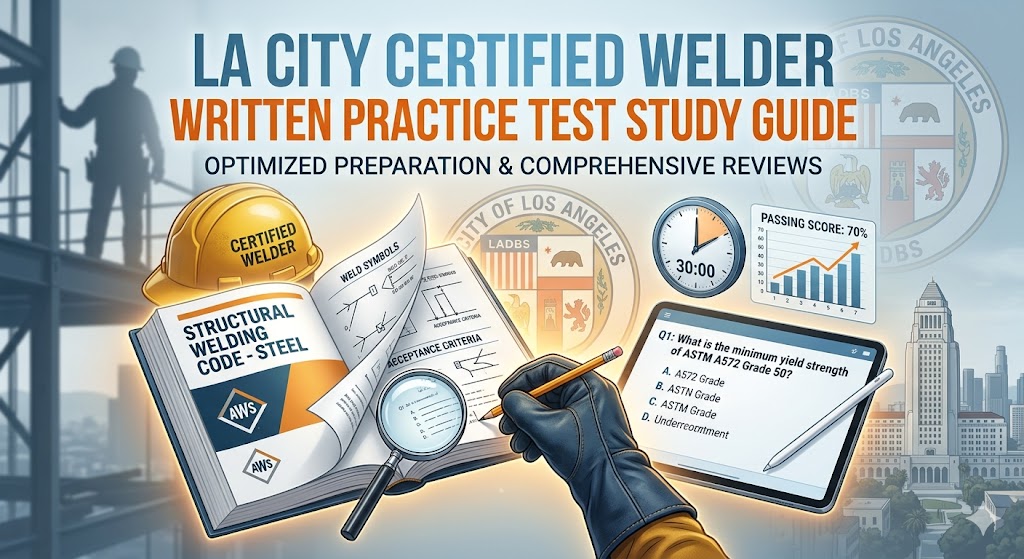 LA City Certified Welder Written Practice Test Banner