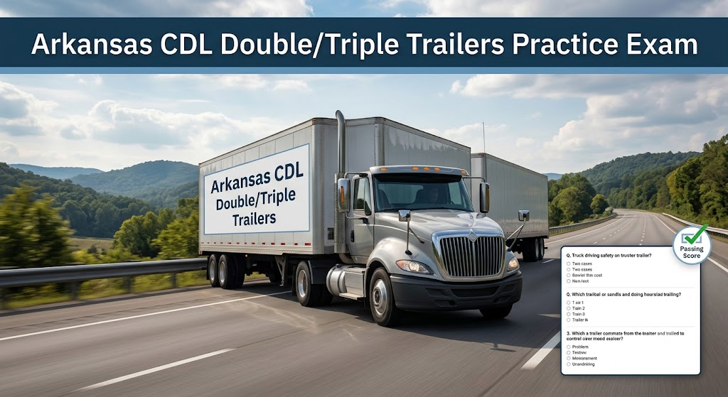 Arkansas CDL Double/Triple Trailers Practice Test Banner