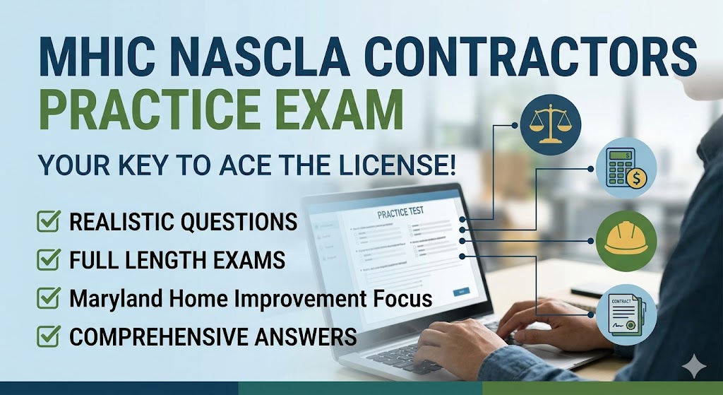 MHIC NASCLA Contractors Practice Exam Banner