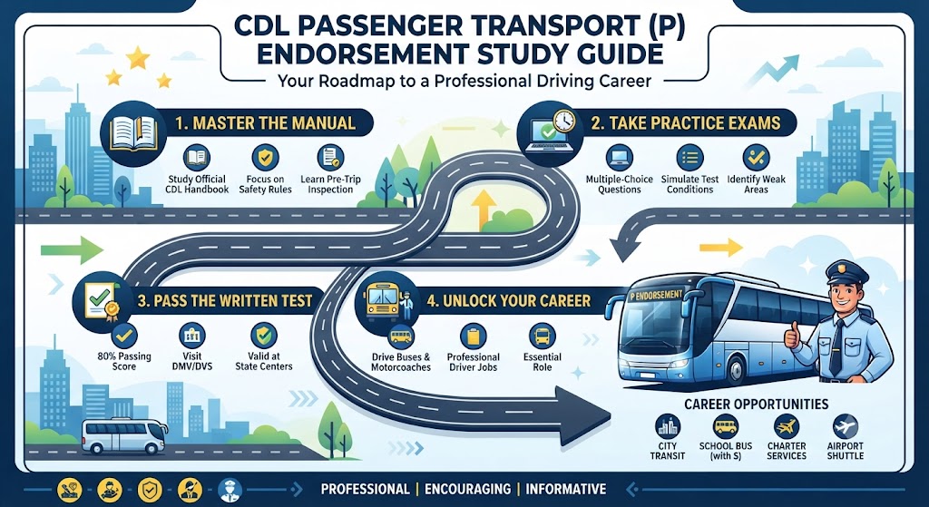 CDL Passenger Transport (P Endorsement) Practice Exam Banner