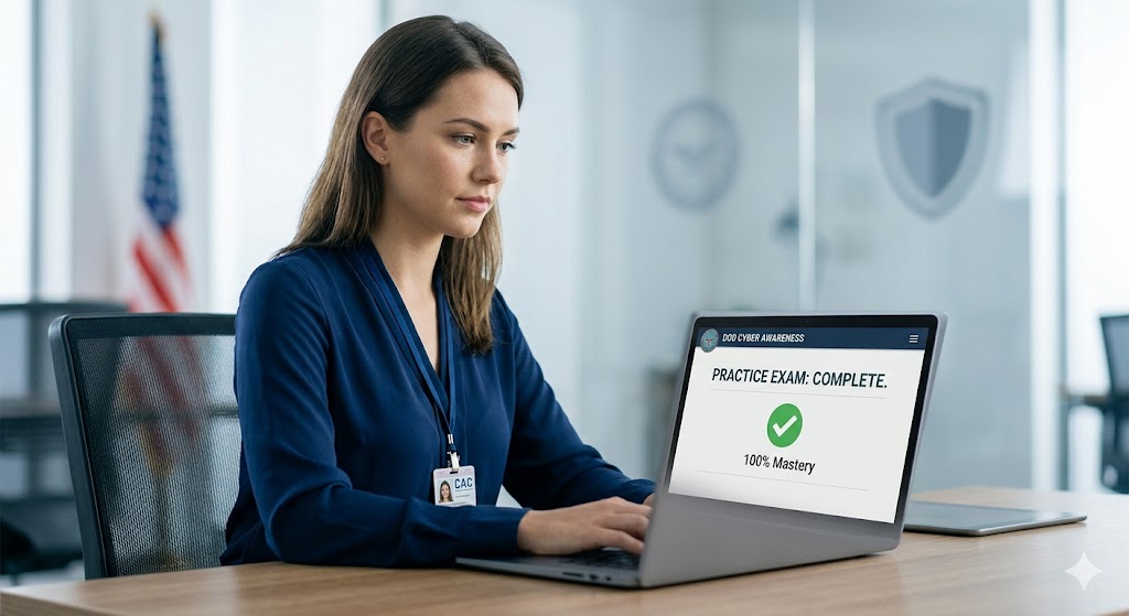 Department of Defense (DoD) Cyber Awareness Practice Exam Banner