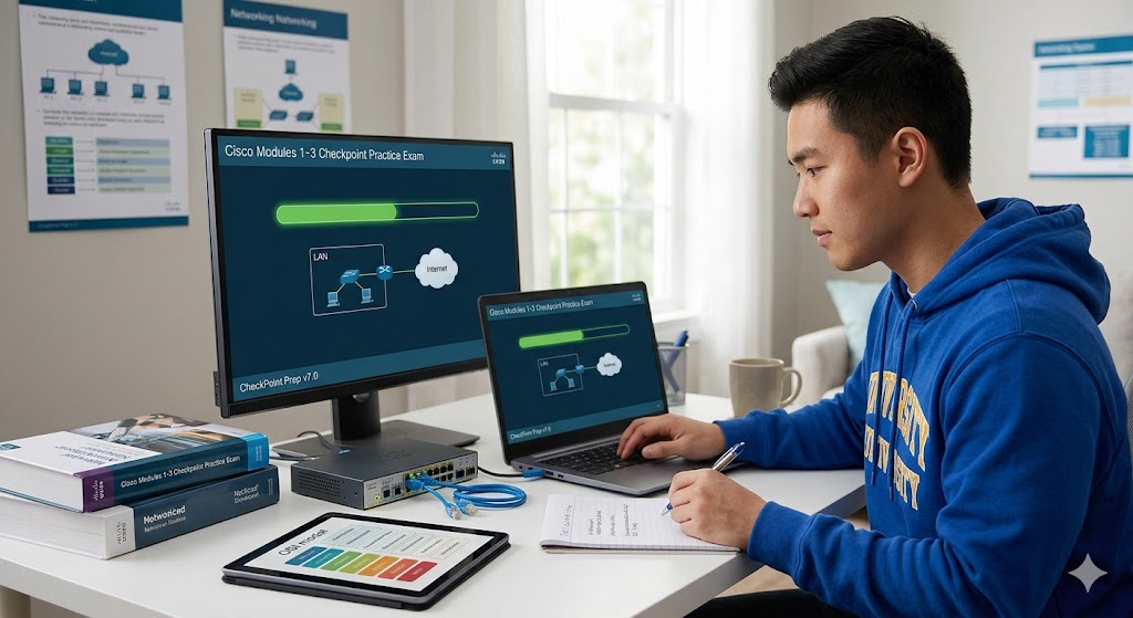 Cisco Module 1-3 Checkpoint Practice Exam Banner
