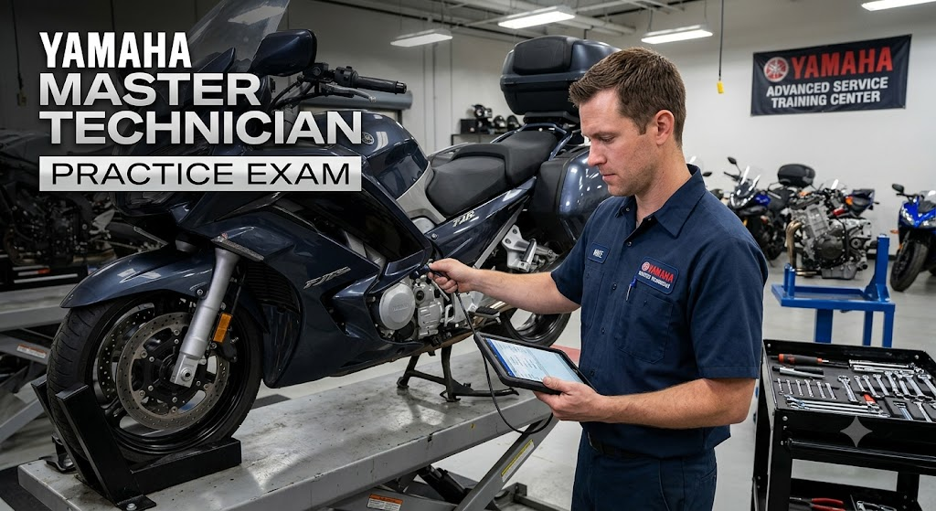 Yamaha Master Technician Practice Exam Banner