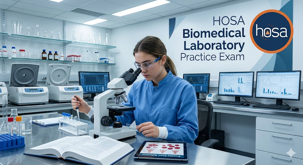 HOSA Biomedical Laboratory Practice Test Banner