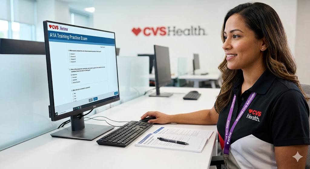 CVS Health – Aetna One Advocate (A1A) Training Practice Test Banner