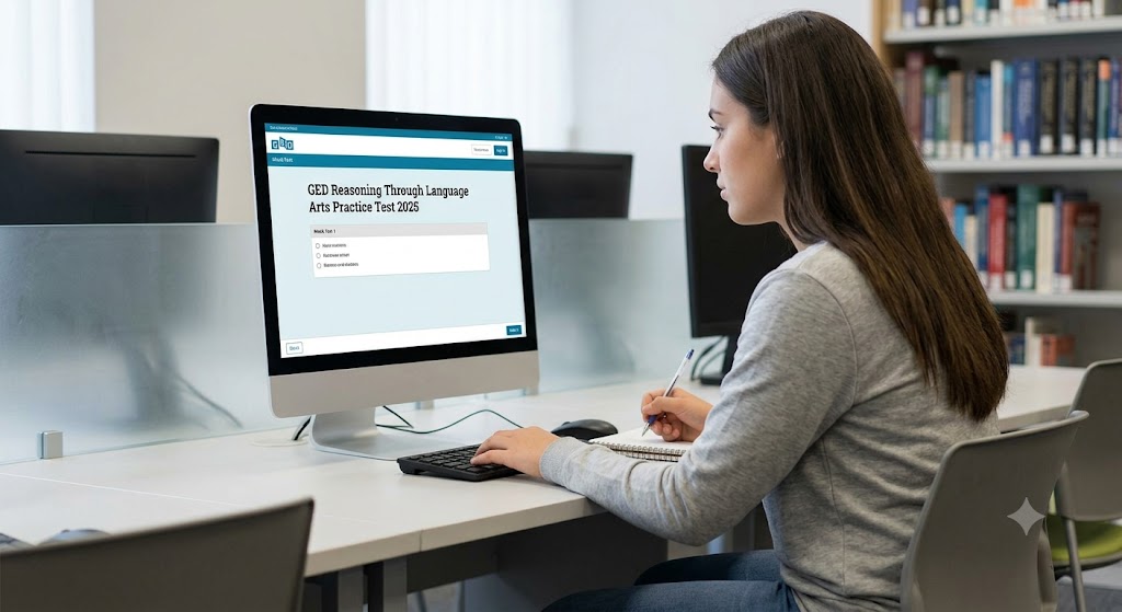 GED Reasoning Through Language Arts Practice Test 2025 Banner