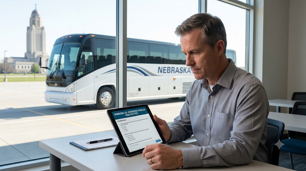 Nebraska CDL Passenger Vehicles Practice Test Banner