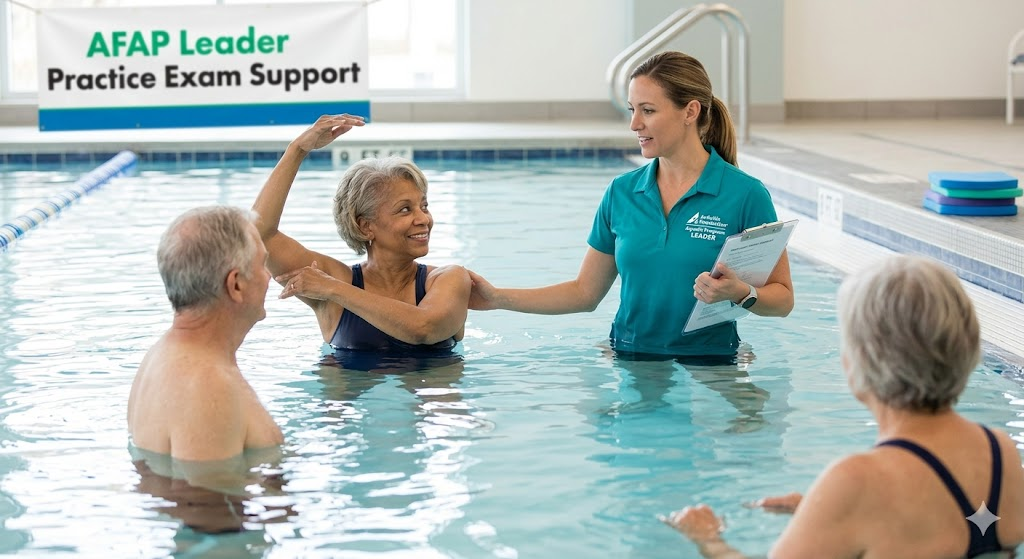 Arthritis Foundation Aquatic Program (AFAP) – Aquatic Exercise Program Leader Practice Test Banner