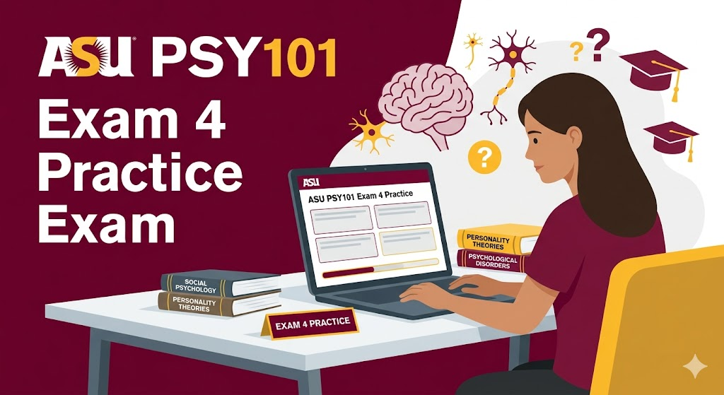 Arizona State University (ASU) PSY101 Introduction to Psychology Exam 4 Practice Banner