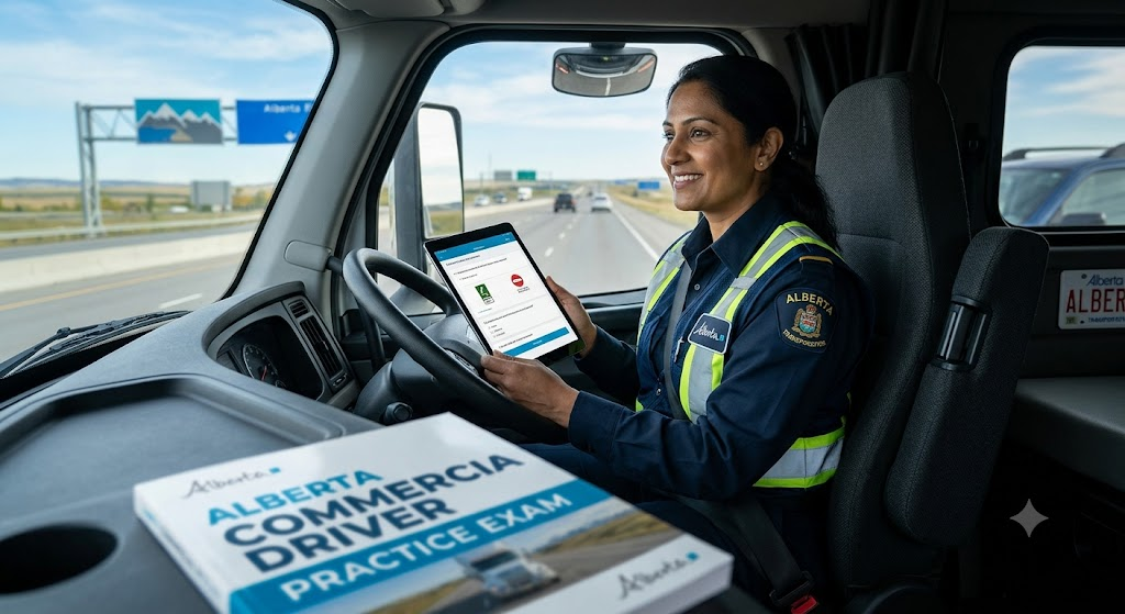 Alberta Commercial Driver Practice Exam Banner