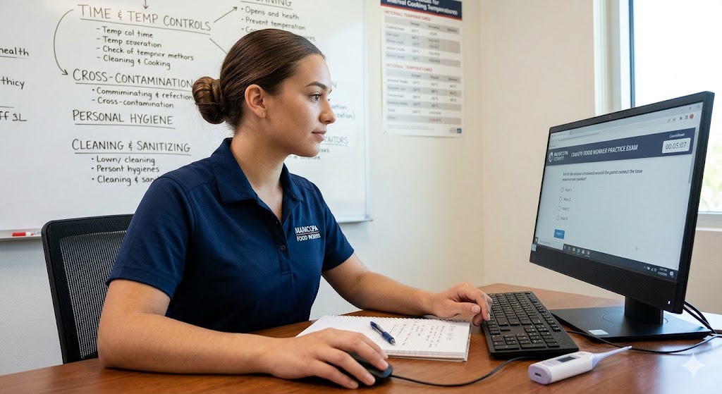 Maricopa Arizona Food Service Worker Practice Test Banner