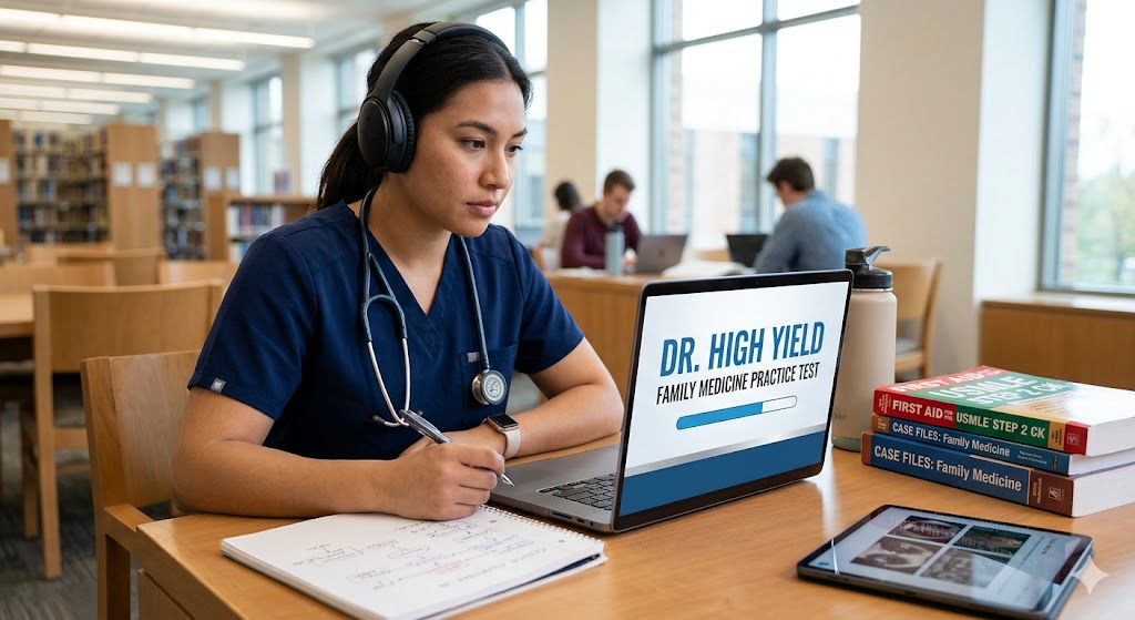 Dr. High Yield Family Medicine Practice Test Banner