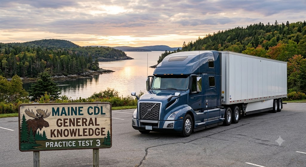 Maine CDL General Knowledge Practice Test 3 Banner