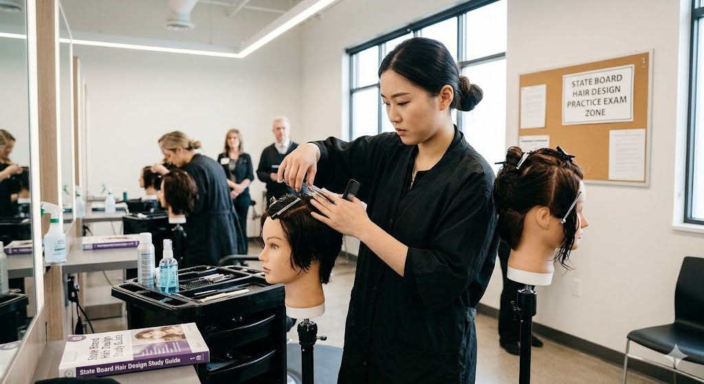 Hair Design State Board Practice Exam Banner