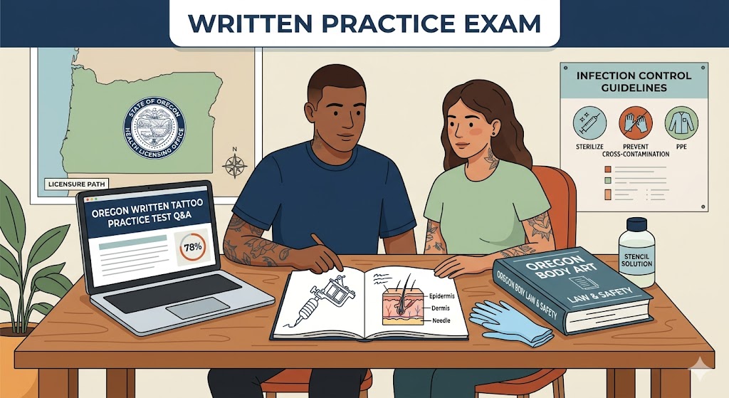 Oregon Written Tattoo Practice Test Banner