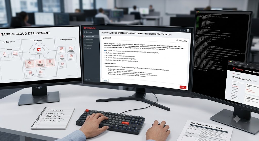 Tanium Certified Specialist — Cloud Deployment (TCSCD) Practice Exam Banner