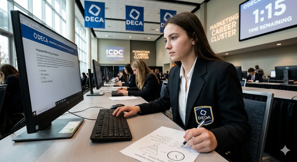 DECA Marketing Communications Practice Test Banner