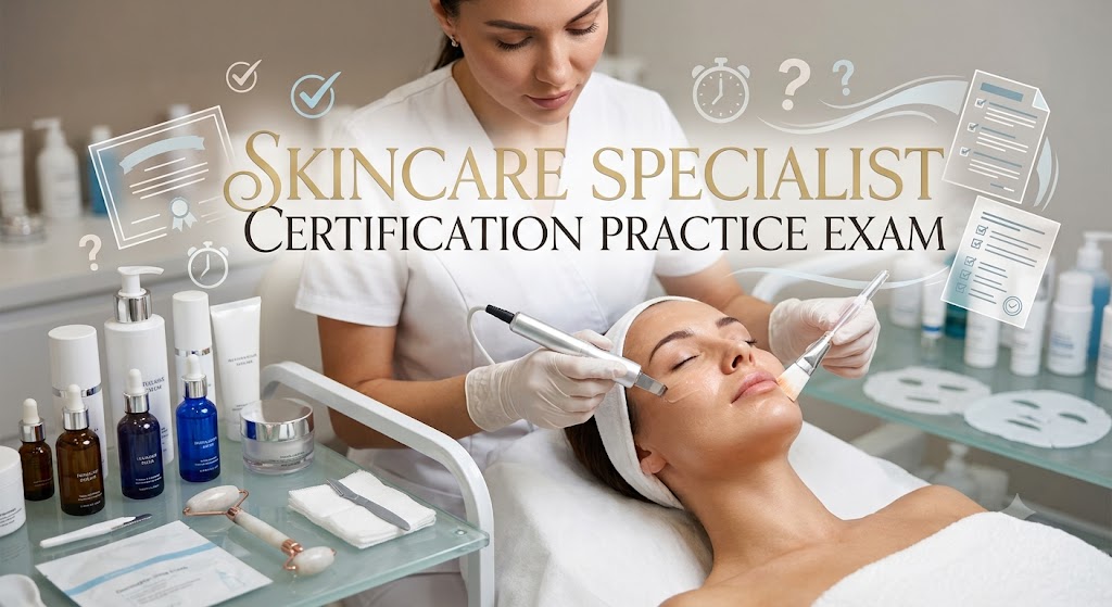 Skincare Specialist Certification Practice Exam Banner