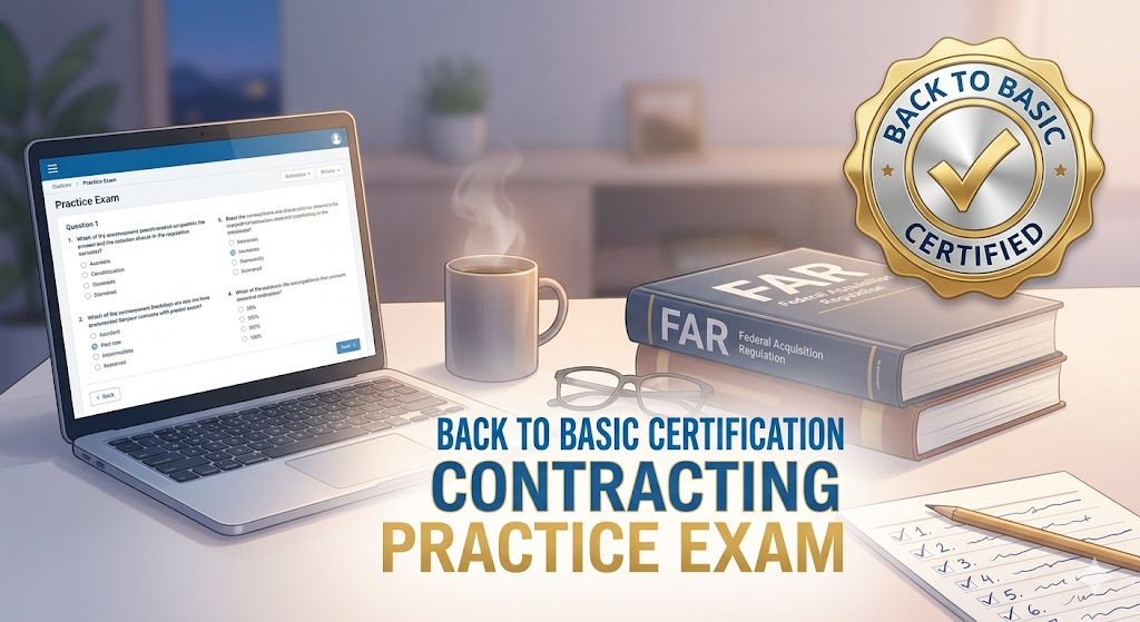 Back to Basic Certification Contracting Practice Exam Banner