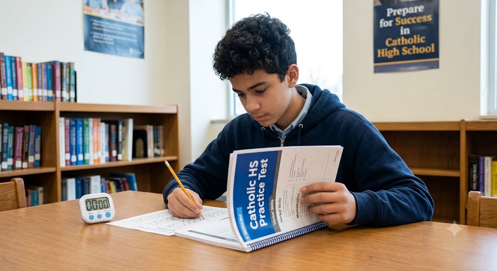 Catholic HS Practice Test & Exam Prep Banner