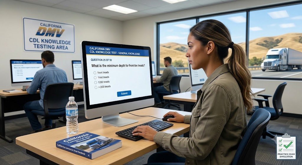 California CDL General Knowledge Endurance Test Banner