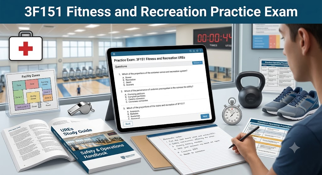 3F151 –  Fitness and Recreation UREs Practice Test Banner