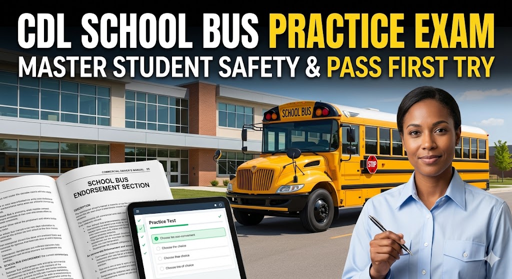 CDL School Bus Endorsement Practice Exam Banner